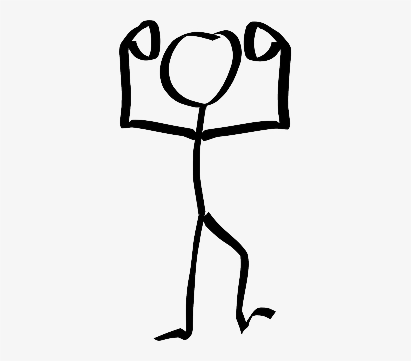 Winner Stickman, Stick Figure, Matchstick Man, Winner - Muscle Stick Figure, transparent png #887155