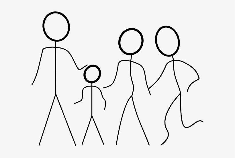 Stick Family Close Clip Art At Clker - Stick Man Family Png, transparent png #887157