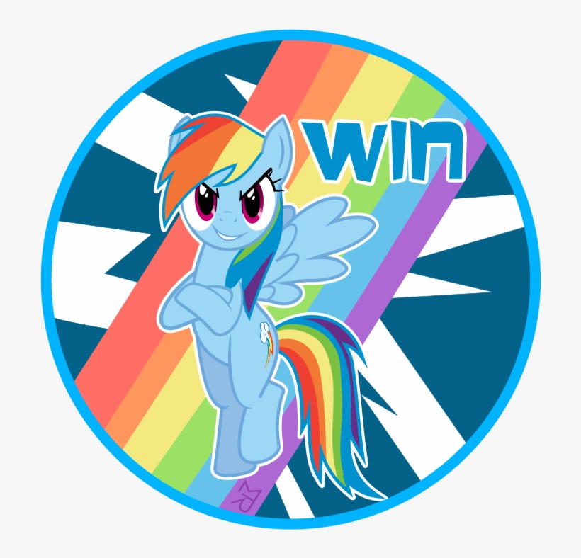 Rainbow Crash Win - My Little Pony Winner, transparent png #887377