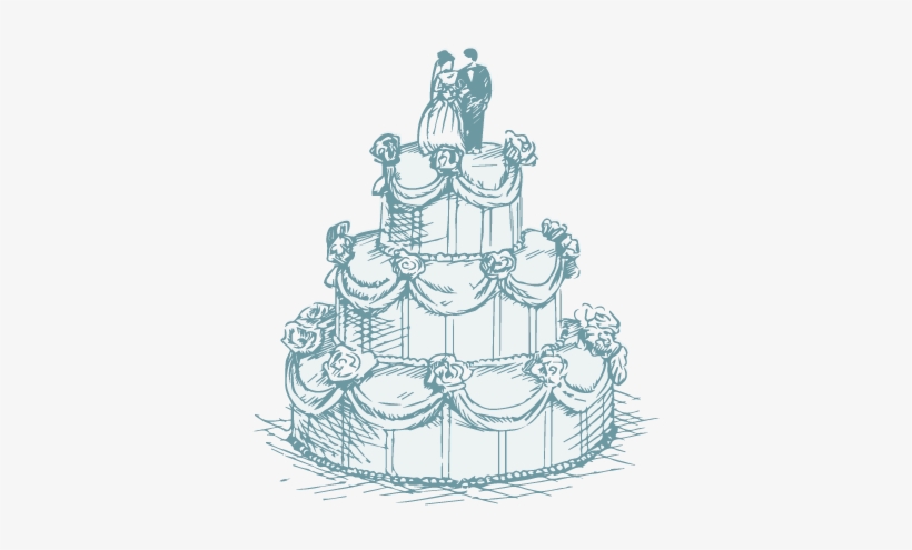 Drawing Of Wedding Cake - Wedding Cakes, transparent png #887499