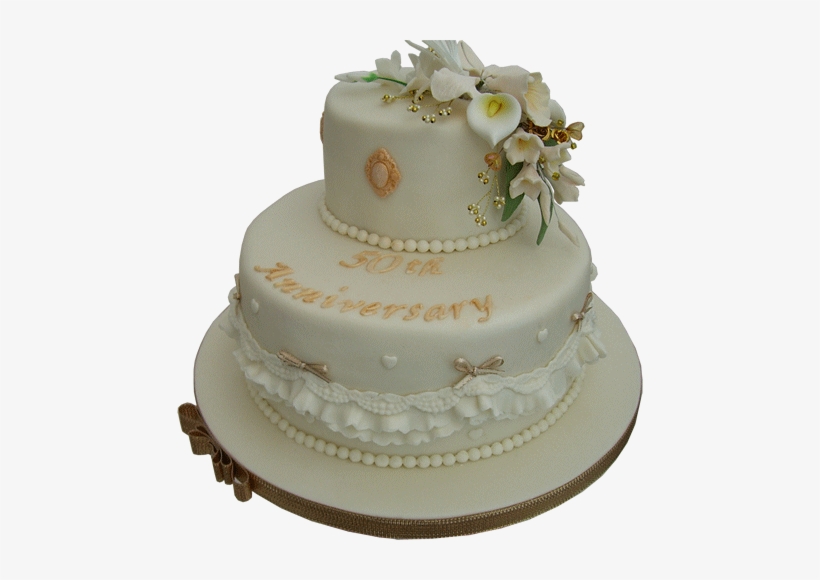 Golden Anniversary Cake Derbyshire Nottinghamshire - Cakes For Anniversary Png, transparent png #887882