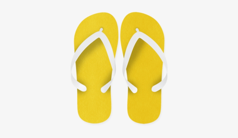 Lemon - Yellow Flip Flops Png, transparent png #888286