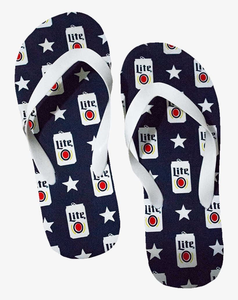 Miller Lite Flip Flops - Flip-flops, transparent png #888549