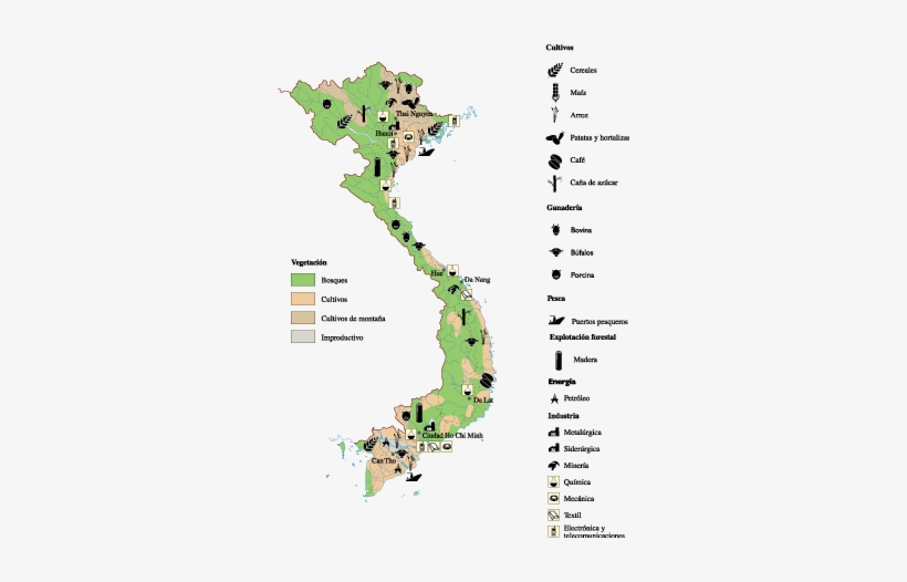 Vietnam Maps - Economic Map Of Vietnam, transparent png #888876