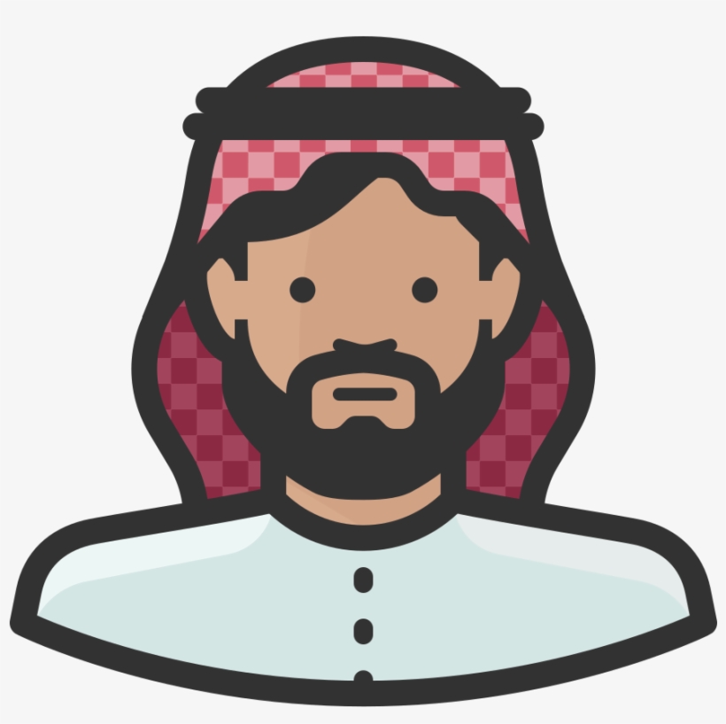 Muslim Man Icon - Muslim Man Cartoon Png, transparent png #889284