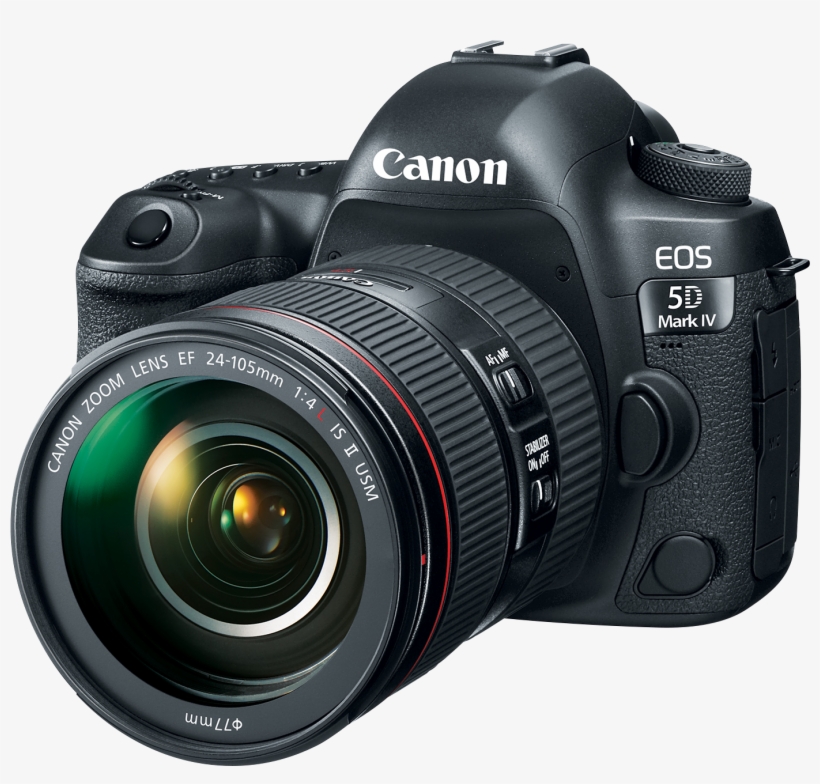 Dslr Camera Transparent Background - Canon Eos 5d Mark Iv Dslr With 24-105mm Ii Lens, transparent png #889285