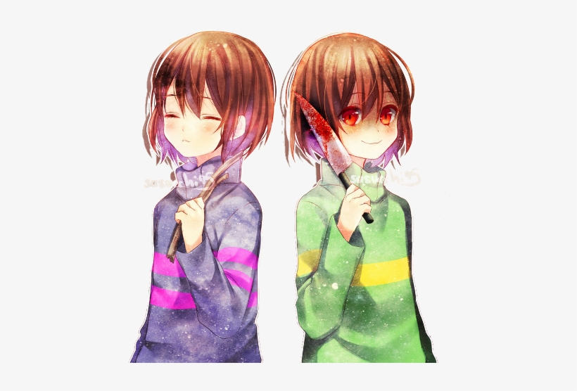 Undertale Anime Frisk And Chara, transparent png #889404