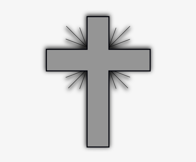 Black - Christian - Cross - Png - White Glowing Cross Png, transparent png #889836