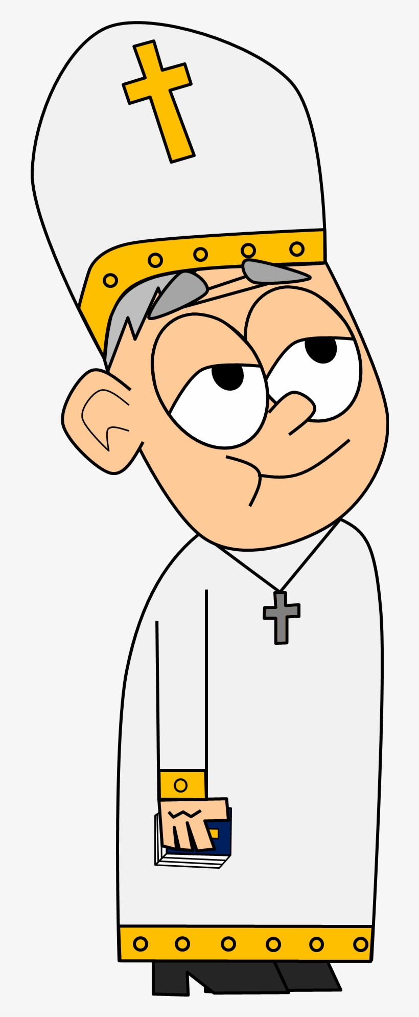 Pope Francis Wearing A Silver Crucifix - Pope Francis The Luxurious Loud House, transparent png #889855