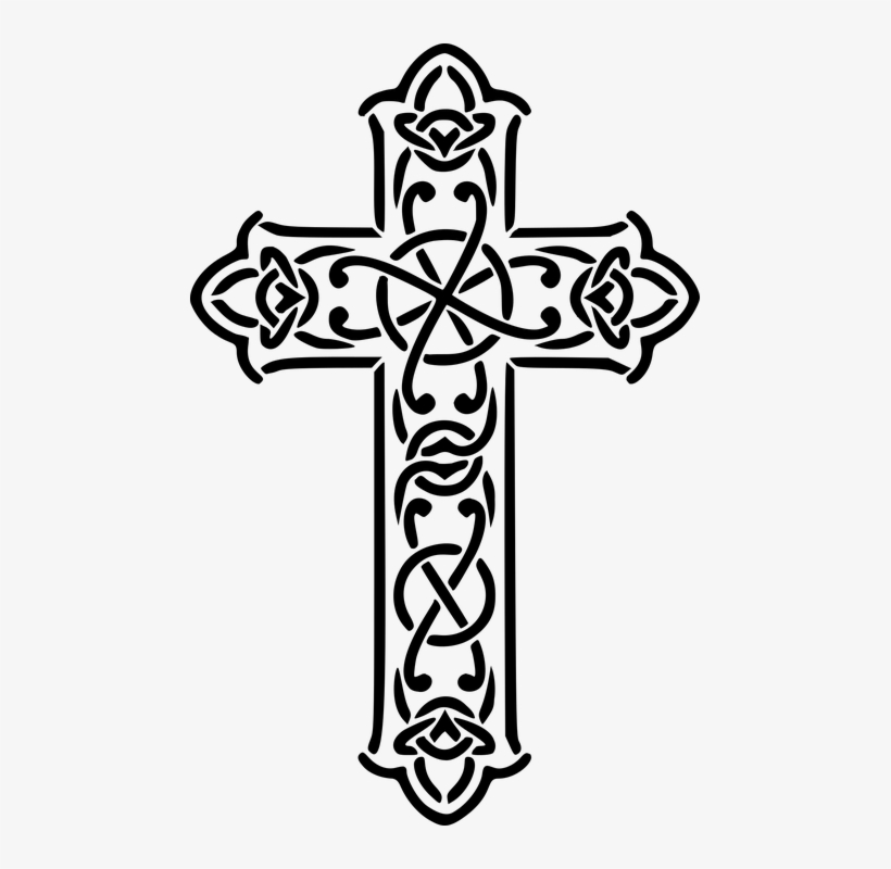 Crucifix Images - Celtic Cross Clipart Black And White, transparent png #889991