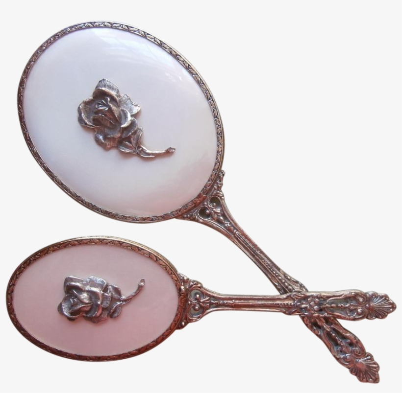 Antique Hand Mirror - Antique, transparent png #8800586