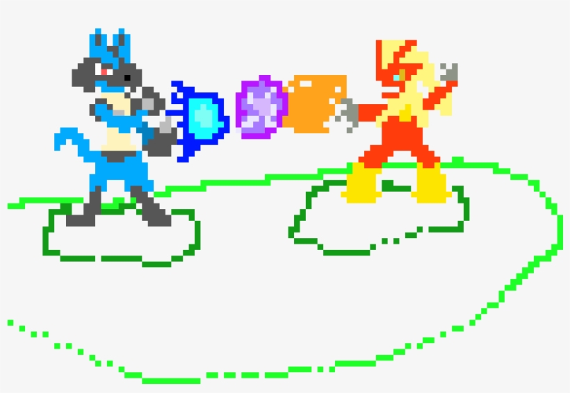 Lucario Vs Blaziken - Illustration, transparent png #8801159
