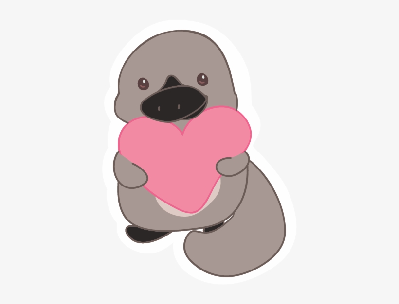 Loving Platypus - Cartoon, transparent png #8801311