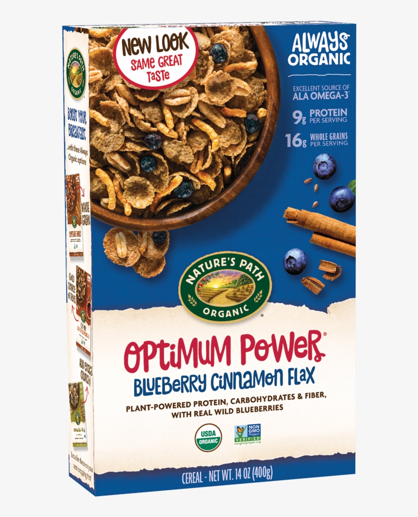Nature's Path Optimum Blueberry Cinnamon Cereal, transparent png #8801603