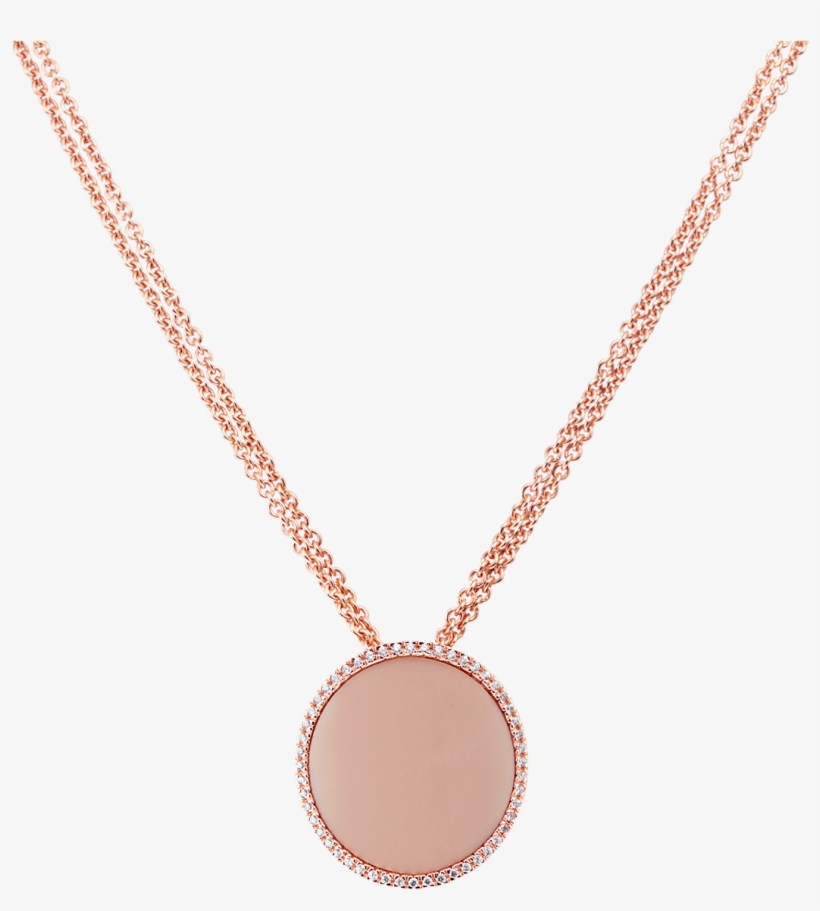 Joanne Circle Necklace Pink - Necklace, transparent png #8801756
