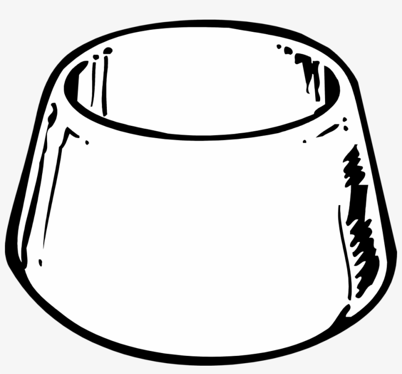 Dog Bowl Black And White Clipart Graphic Royalty Free - Clip Art, transparent png #8802795