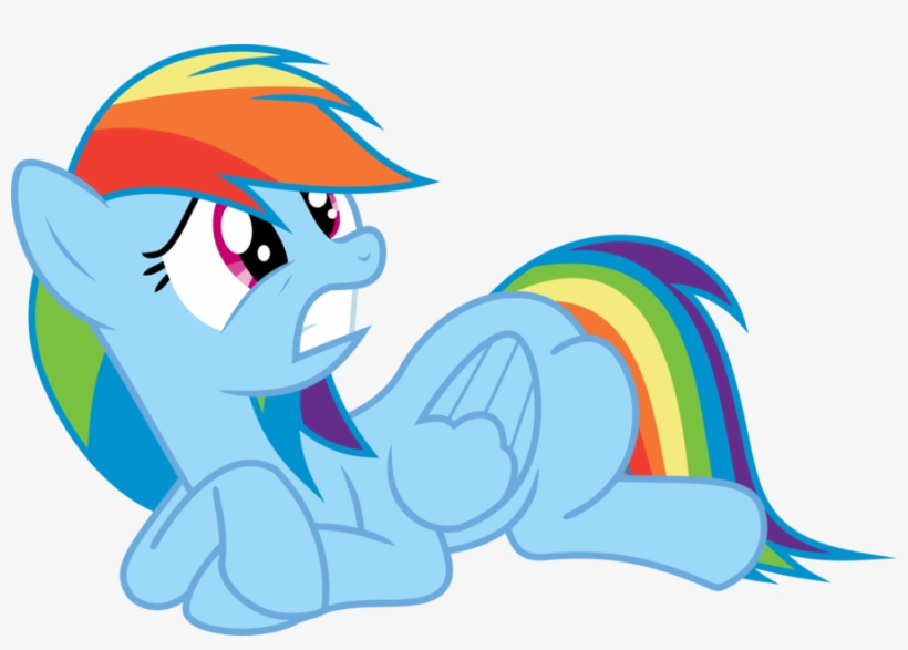 My Little Pony Clipart Rainbow Dash - Mlp Rainbow Dash Scared, transparent png #8804057