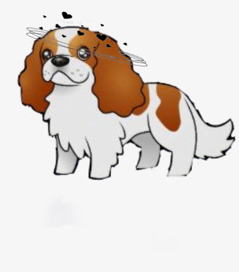 Doggo Sticker - Cavalier King Charles Spaniel Cartoon, transparent png #8804182