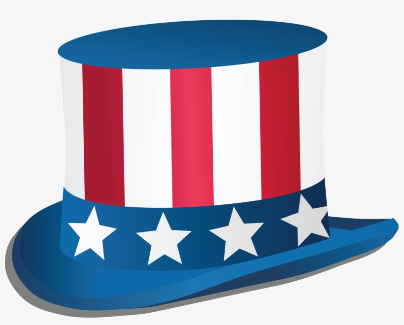 Free Clipart Of A Fourth Of July Top Hat - 4th Of July Png, transparent png #8804397