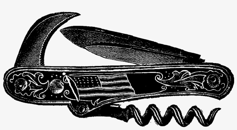 I Love The American Flag Design And That This Pocket - Knife, transparent png #8804507