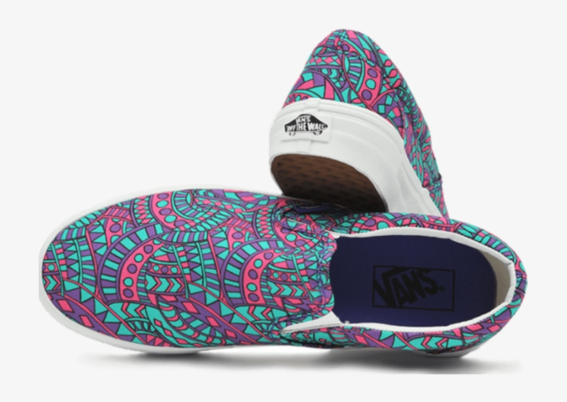 Vans Classic Slip-on Liberty Satchmo/true White Sneakers - Slipper, transparent png #8805423