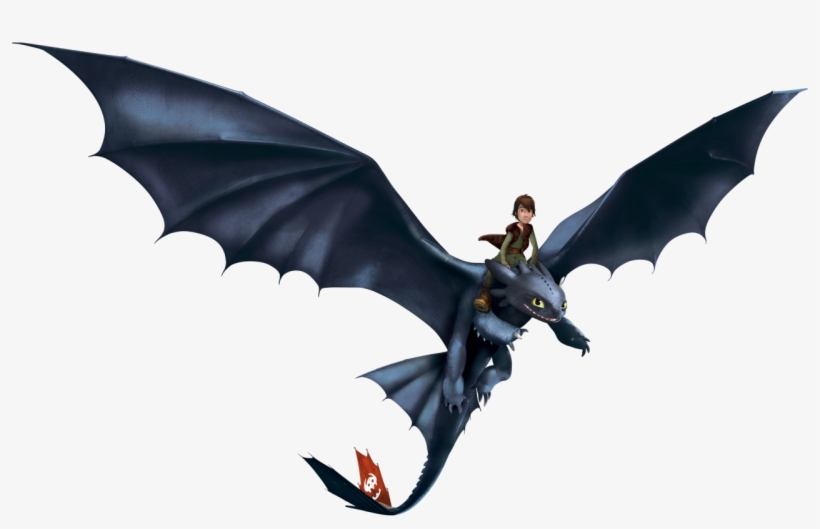 “ Toothless And Hiccup - Train Your Dragon Night Fury, transparent png #8805935