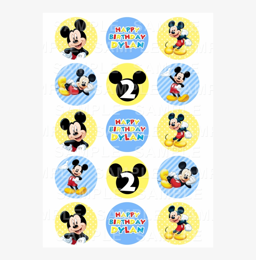 Mickey Mouse - Mickey Mouse Characters Cupcake Toppers, transparent png #8806166