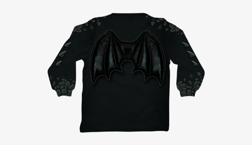 Toothless Nightfury Kid 3d - Long-sleeved T-shirt, transparent png #8806671