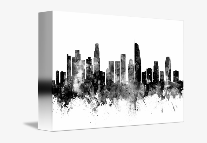 Los Angeles Skyline Png - Los Angeles Skyline Black And White, transparent png #8806768