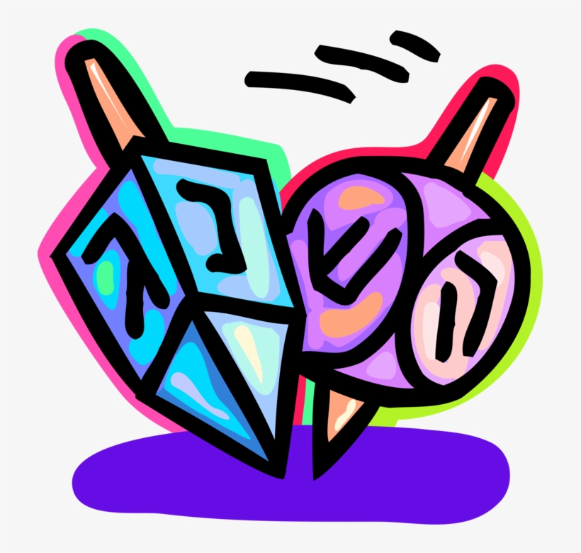 Vector Illustration Of Jewish Holiday Of Chanukah Hanukkah, transparent png #8807036