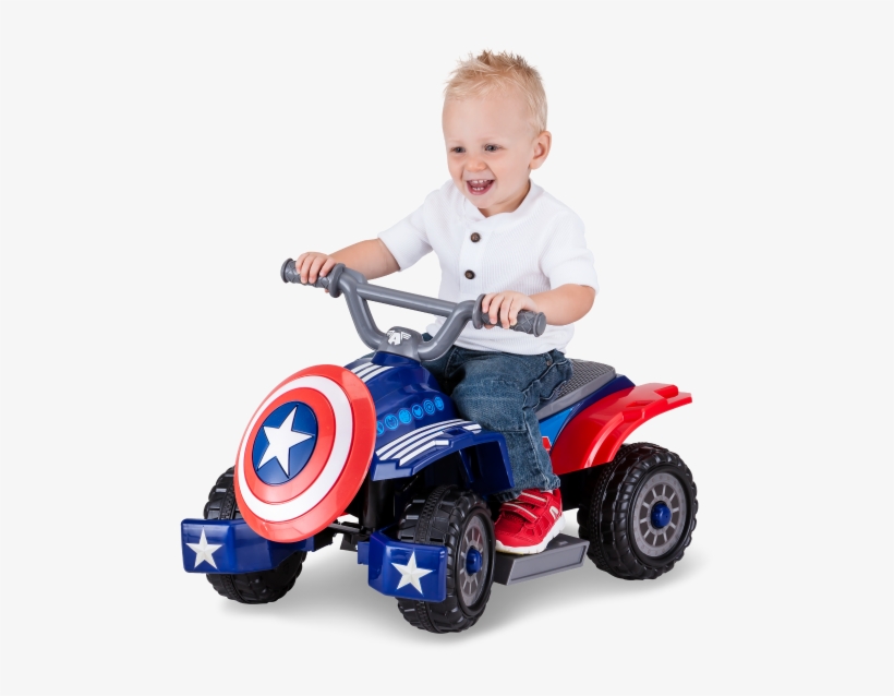 Captain America Toddler Quad - Paw Patrol 6v Ride, transparent png #8808134