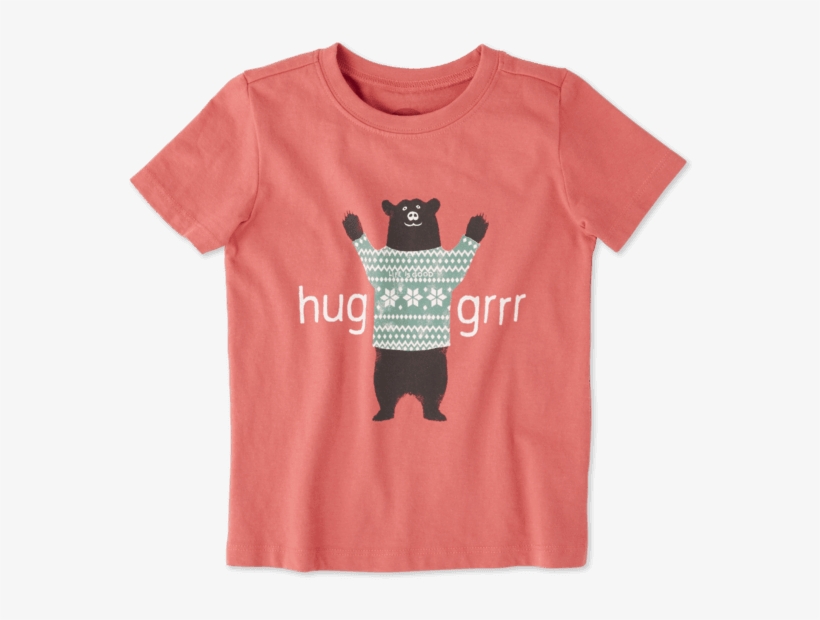 Toddlers Hug Grrr Crusher Tee - Life Is Good, transparent png #8808375