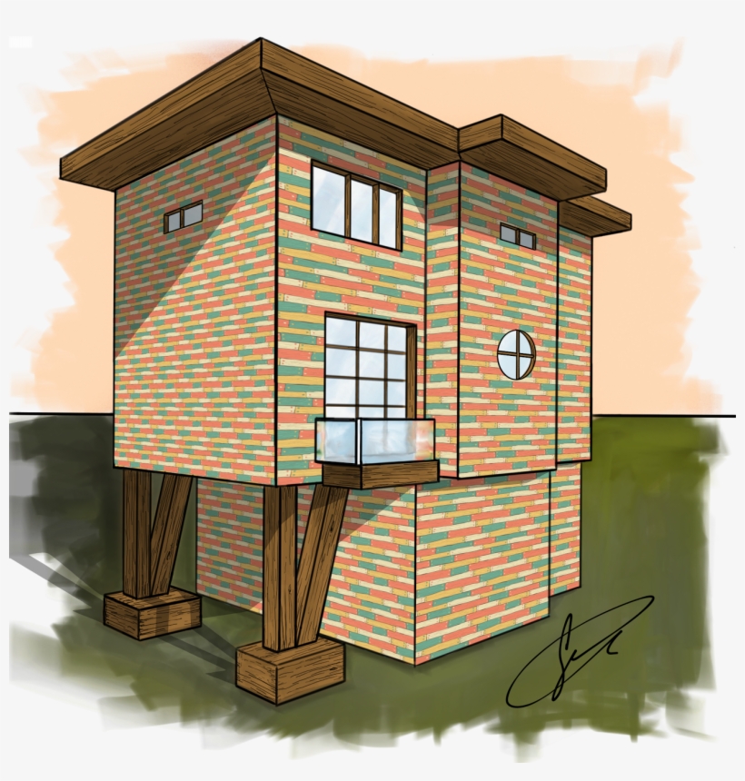 I Then Finished Coloring In The Rest Of The Painting - House, transparent png #8809381