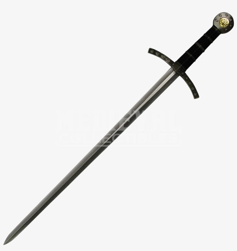 Knights Of Templar Black Hilt Crusader Sword - Game Of Thrones Sword Vector, transparent png #8810070