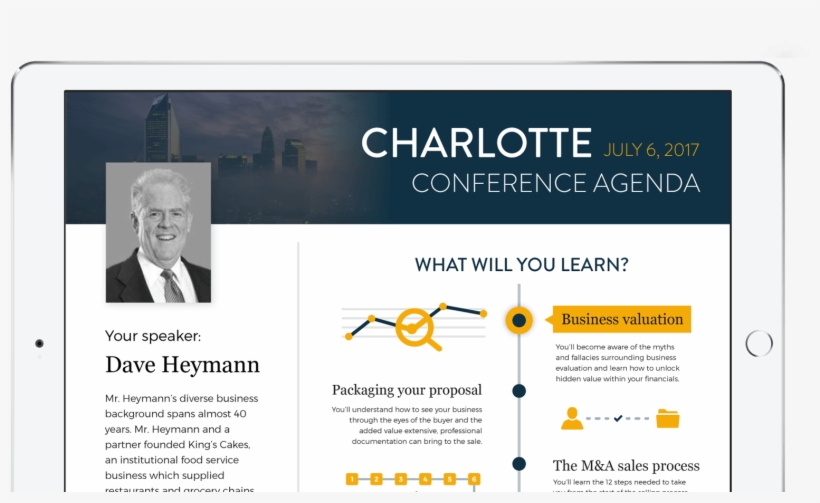 Ipad Conference Agenda Charlotte - Baillardran, transparent png #8810138