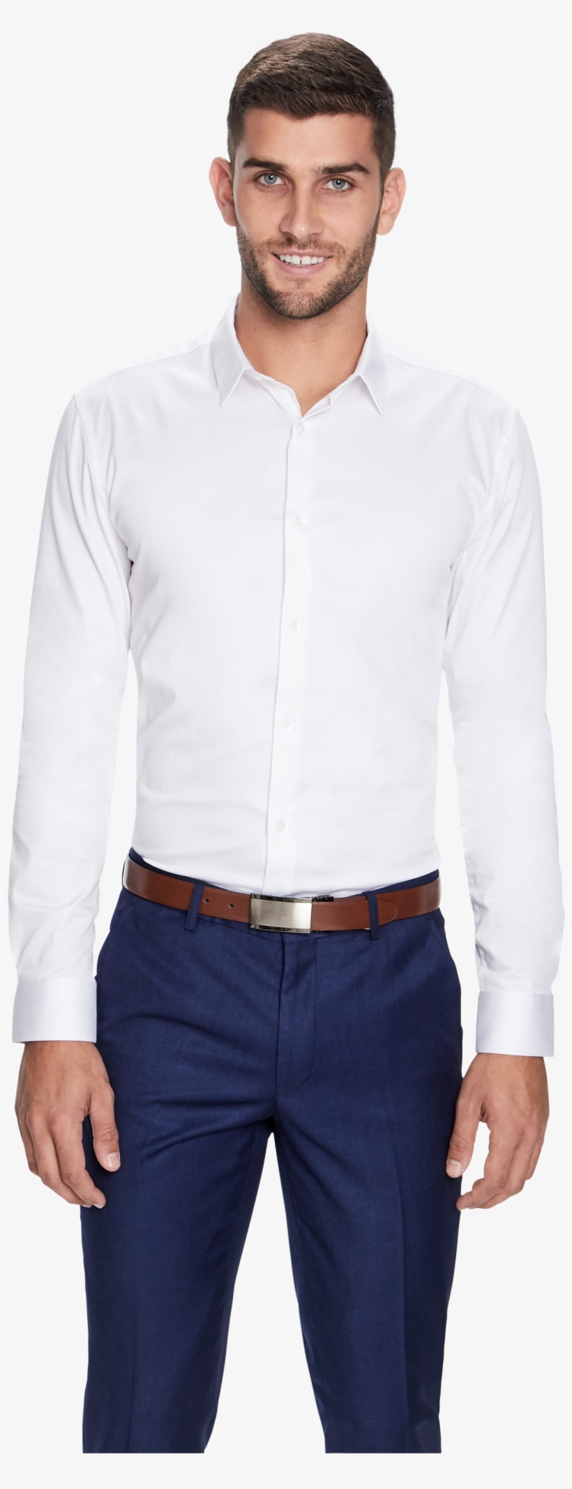 White Berners Muscle Fit Shirt - Chalecos De Vestir Para Hombre, transparent png #8810385