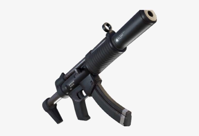 Assault Riffle Clipart Tommy Gun - Fortnite Suppressed Smg, transparent png #8811312
