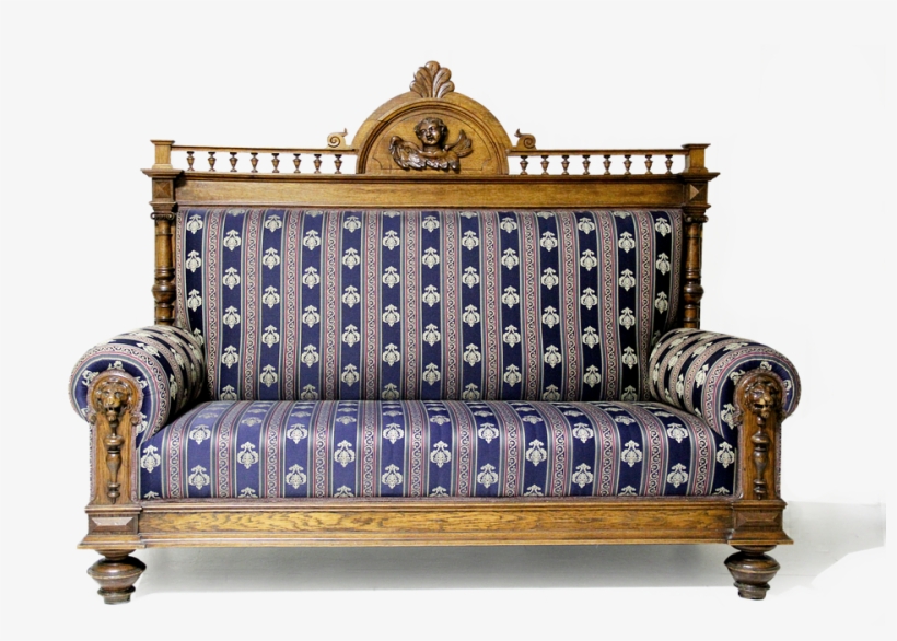 Couch, Sofa, Living Room, Furniture Pieces, Relaxation - Living Room Antique Furniture Png, transparent png #8811414