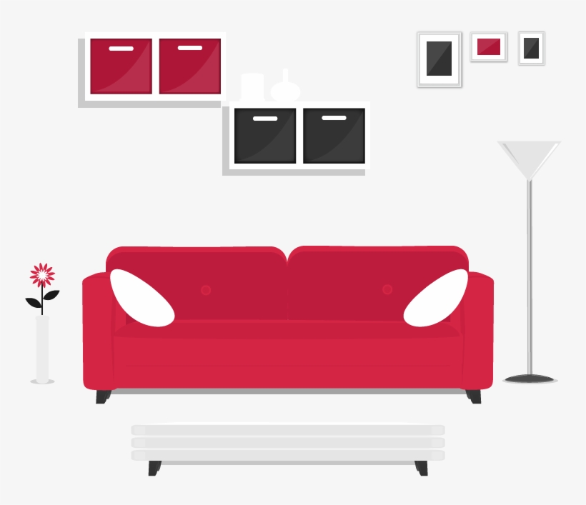 Living Room Clipart Sala - Interior Design Vector Png, transparent png #8811691