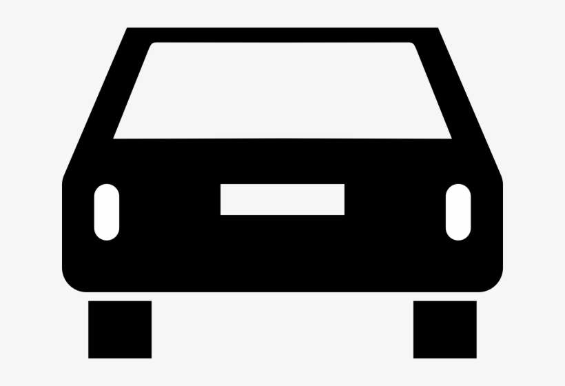 Rear Clipart Back Car - Traffic Symbol Car, transparent png #8812536