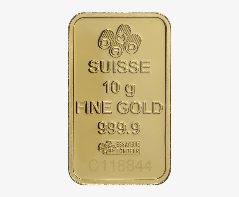 1oz Recognized Bar - 10g Suisse Gold Bar, transparent png #8813436