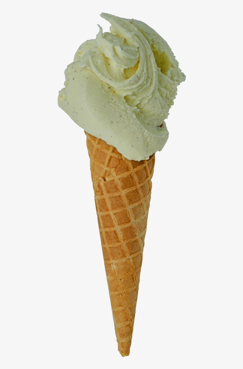 Vanilla - Ice Cream Cone, transparent png #8815470
