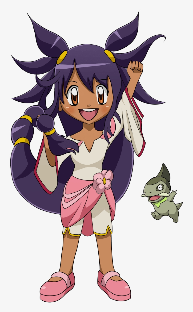 Axew And Iris - Cartoon, transparent png #8815819