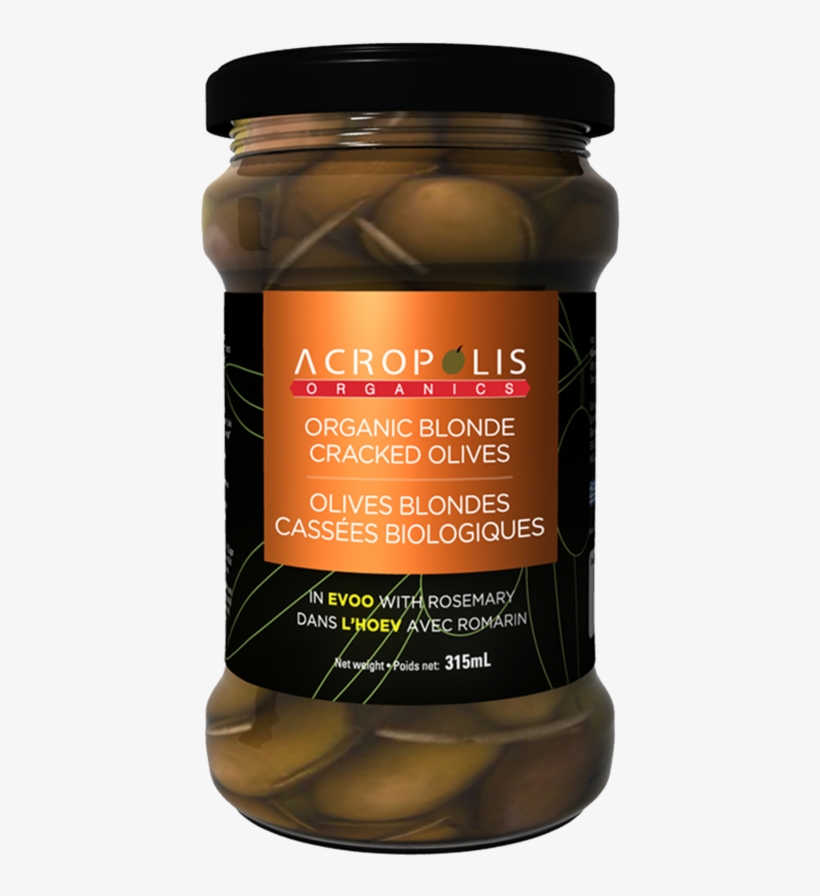 Acropolis Organics Organic Blonde Cracked Olives In - Chutney, transparent png #8816061