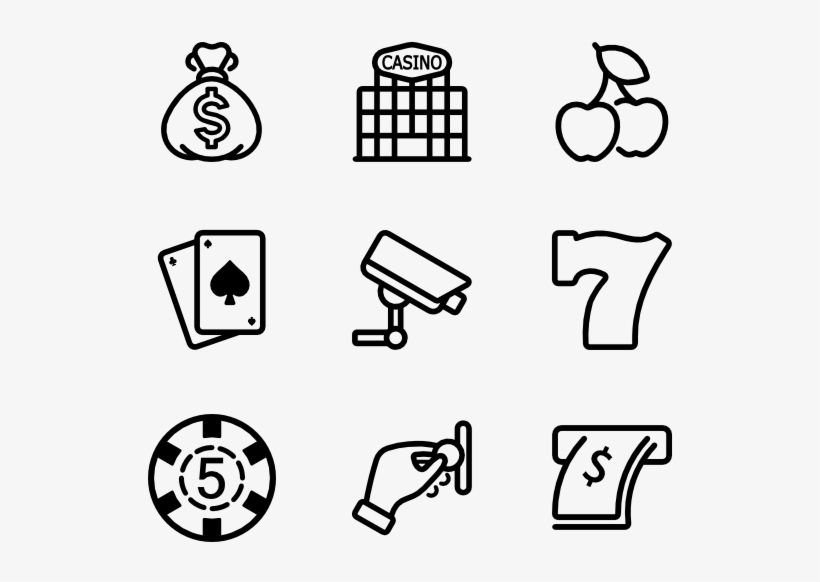 Casino - Gas Station Icon Line, transparent png #8816130