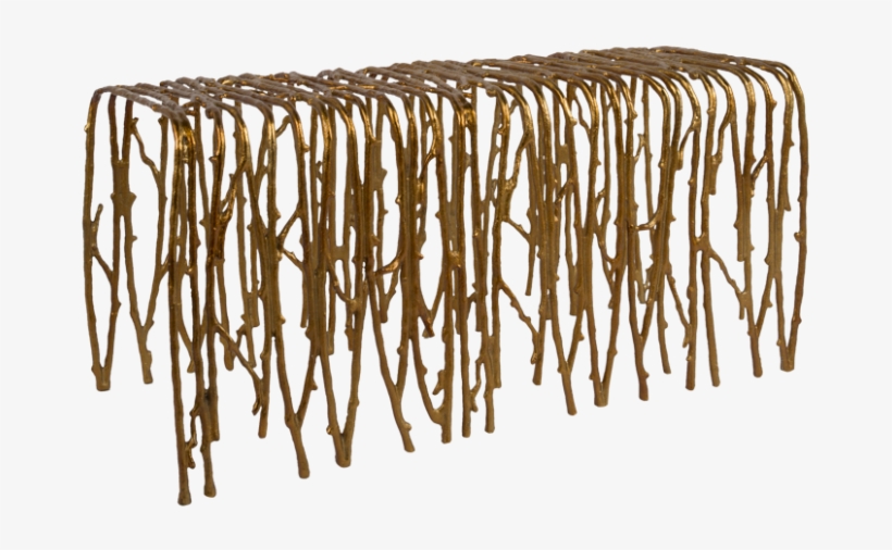 Gold Leaf Design Group Twig Benches - Wood, transparent png #8816570