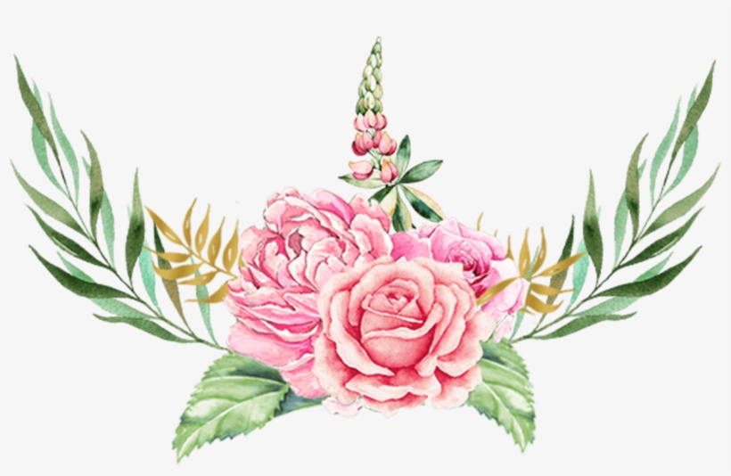 Download - Border Watercolor Flower Clipart, transparent png #8816826