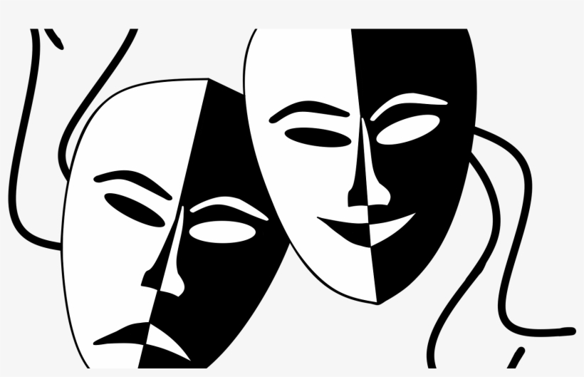 Jpg Royalty Free Theatre Comedy Clip Art Mask Transprent - Theatre Mask, transparent png #8816931