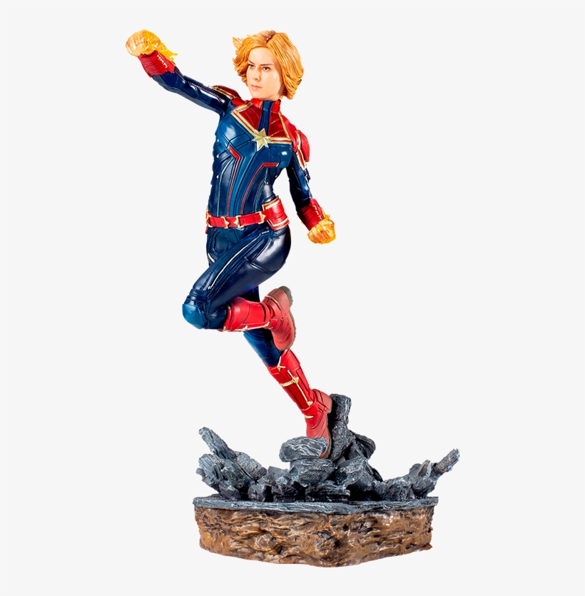 Iron Studios Captain Marvel Statue - Iron Studios Captain Marvel, transparent png #8818097