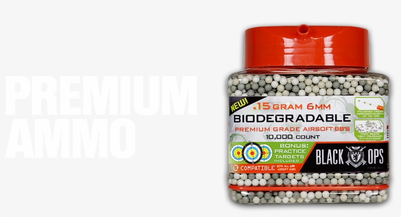 Black Ops - Biodegradable Airsoft Bbs, transparent png #8818596